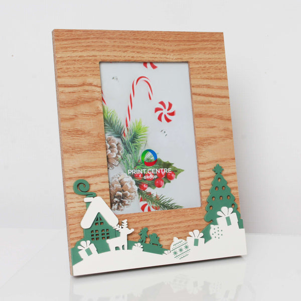 Christmas wooden Frame 4x6"