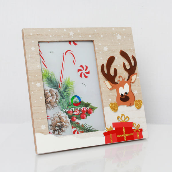 Christmas Natural Wooden Reindeer 4x6