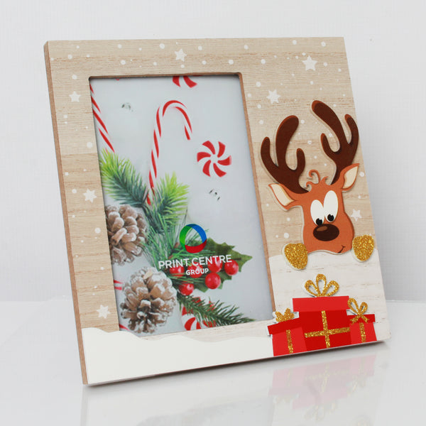 Christmas Natural Wooden Reindeer 4x6